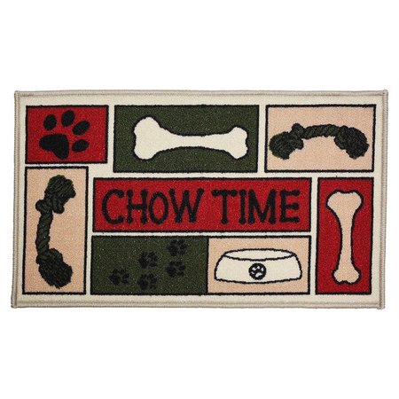 DESIGN IMPORTS 18 x 30 in. Chow Time Printed Nylon Accent Rug 10592A